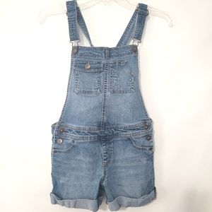 Lucky Brand Jean Short Bib Overalls Girls Size 12